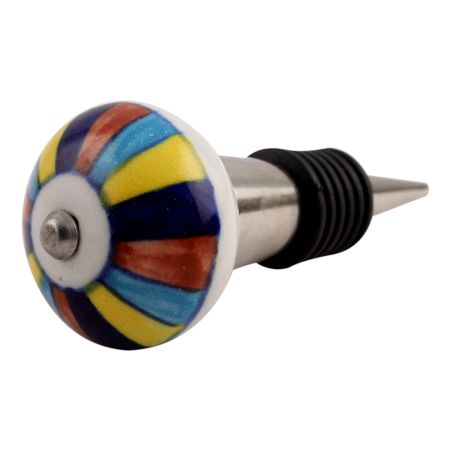 Rangoli Ceramic Wine Stopper (Pack Of One Piece)